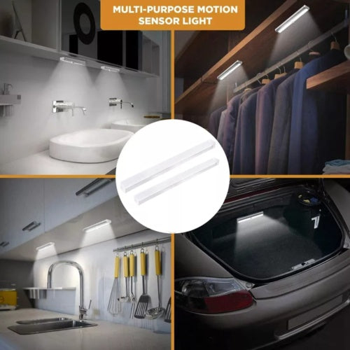 Strip Light LED PIR Motion Sensor USB Rechargeable Magnetic Cabinet Closet Lamp