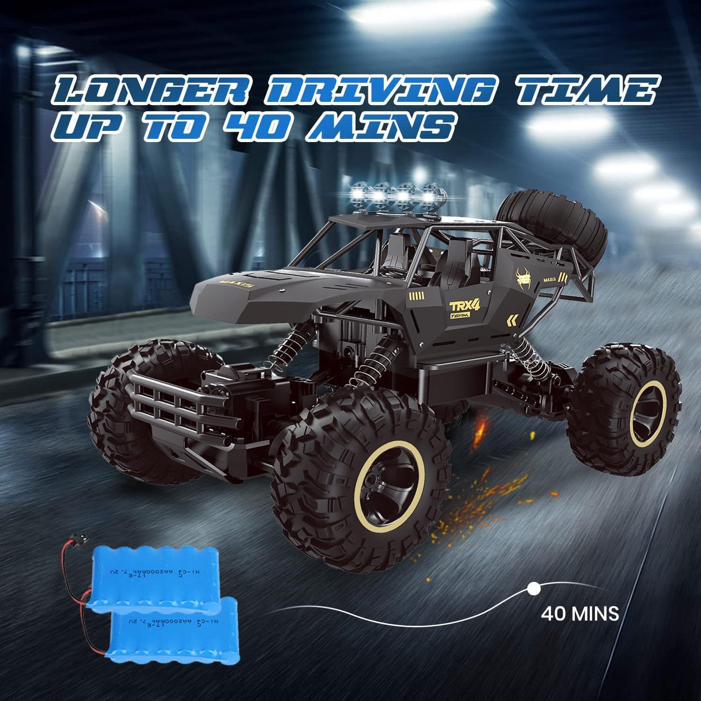 UK 4DRC Rc Car Rock Crawler Rechargeable Off Road Truck 4WD , Metal Shell LED Headlights RC Remote Control Off Road Car Truck, Logistics Is Randomly Sent By EVRI,DPD,Amazon Logistics,Royal Mail