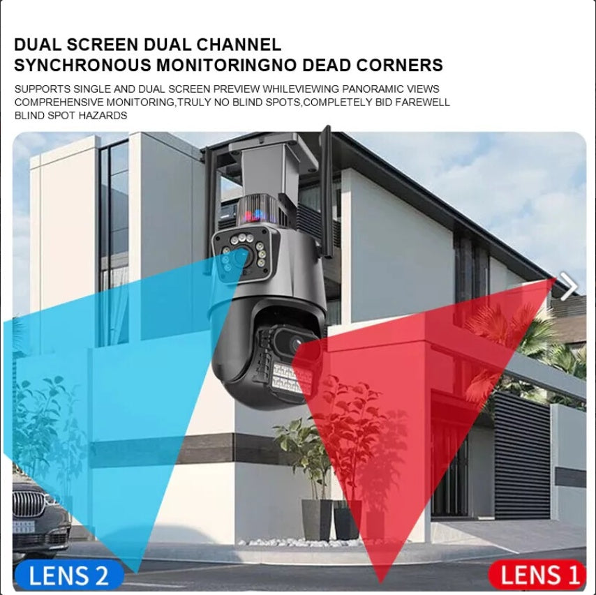 UK 8MP WIFI IP Camera Outdoor - 4K PTZ CCTV Smart Home Security IR Night Vision