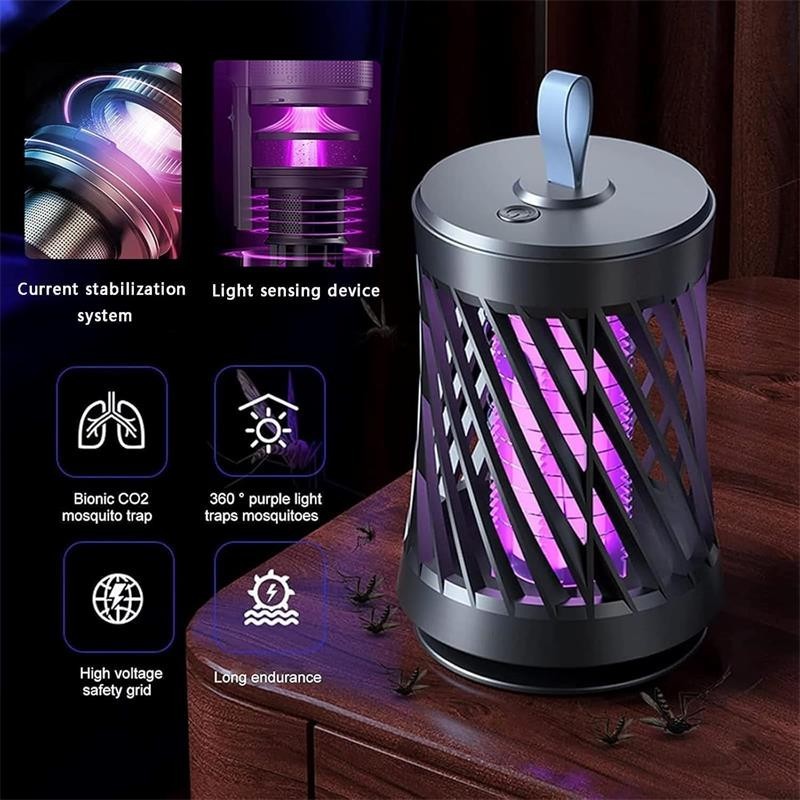 Mosquito Killer Lamp Electric Rechargeable Bug Zapper Fly Insect Trap UV Light