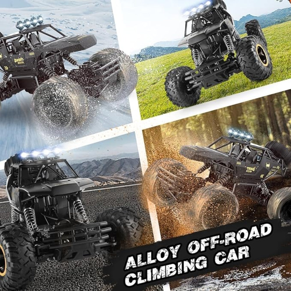 UK 4DRC Rc Car Rock Crawler Rechargeable Off Road Truck 4WD , Metal Shell LED Headlights RC Remote Control Off Road Car Truck, Logistics Is Randomly Sent By EVRI,DPD,Amazon Logistics,Royal Mail