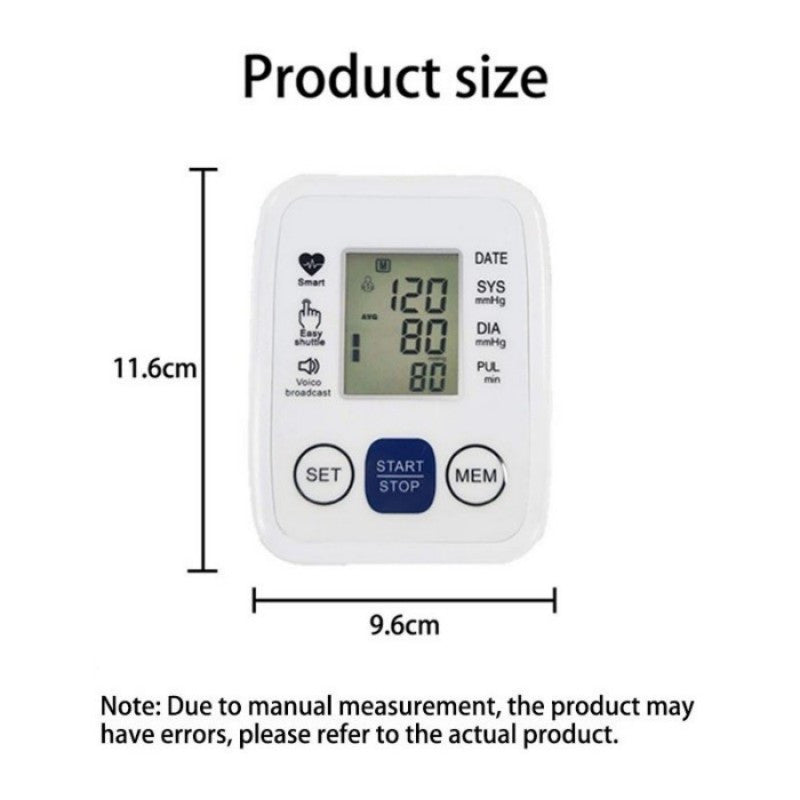 Multifunctional Advanced Upper Arm Blood Pressure Monitor With Adjustable Armband, Large Display And Dual 99 Reading Memory Function For Convenient Home Monitoring