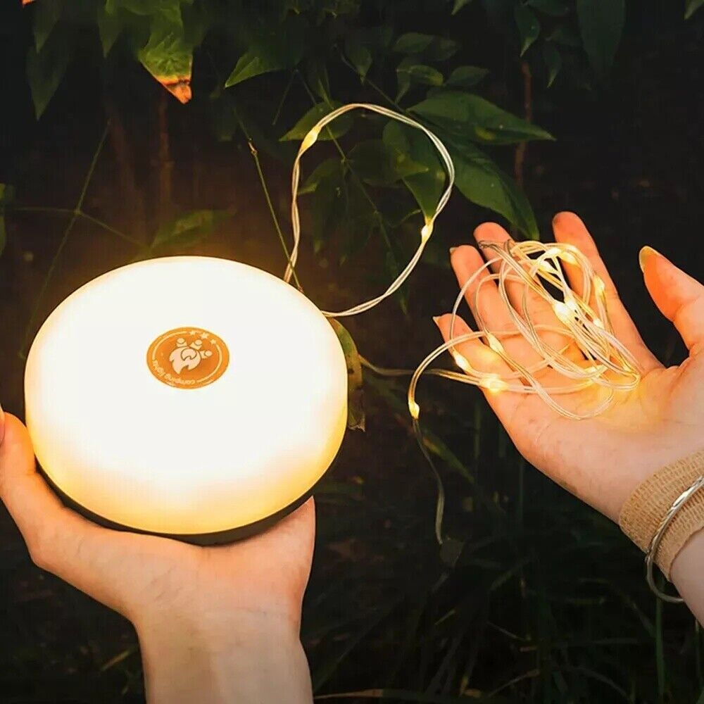 10M Outdoor Camping String Lights Festival Tent Light USB Charging Hanging Lamps