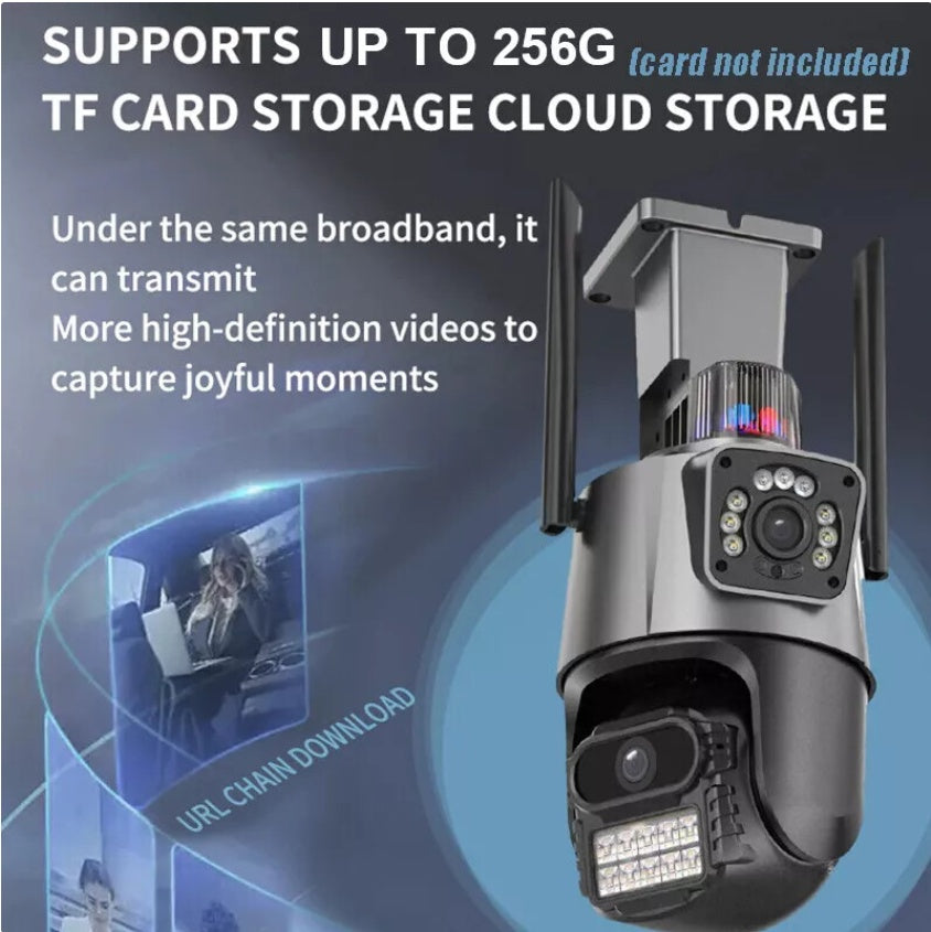 UK 8MP WIFI IP Camera Outdoor - 4K PTZ CCTV Smart Home Security IR Night Vision