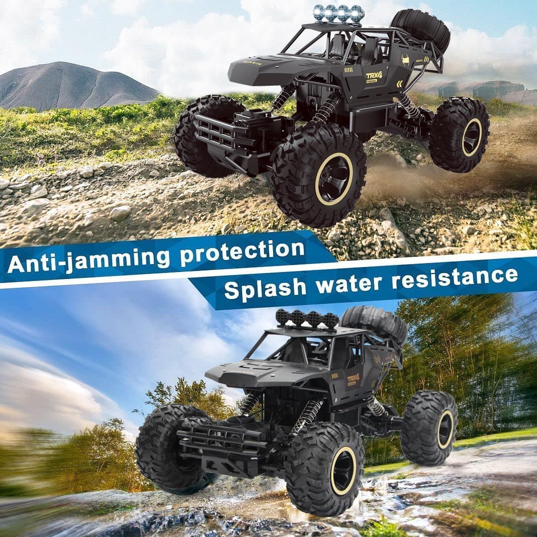 UK 4DRC Rc Car Rock Crawler Rechargeable Off Road Truck 4WD , Metal Shell LED Headlights RC Remote Control Off Road Car Truck, Logistics Is Randomly Sent By EVRI,DPD,Amazon Logistics,Royal Mail