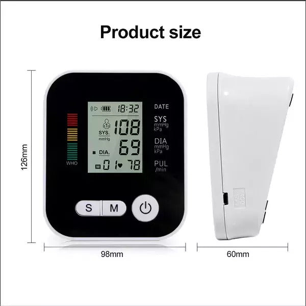 2025 Digital Automatic Blood Pressure Monitor Upper Arm BP Machine Heart Rate-UK