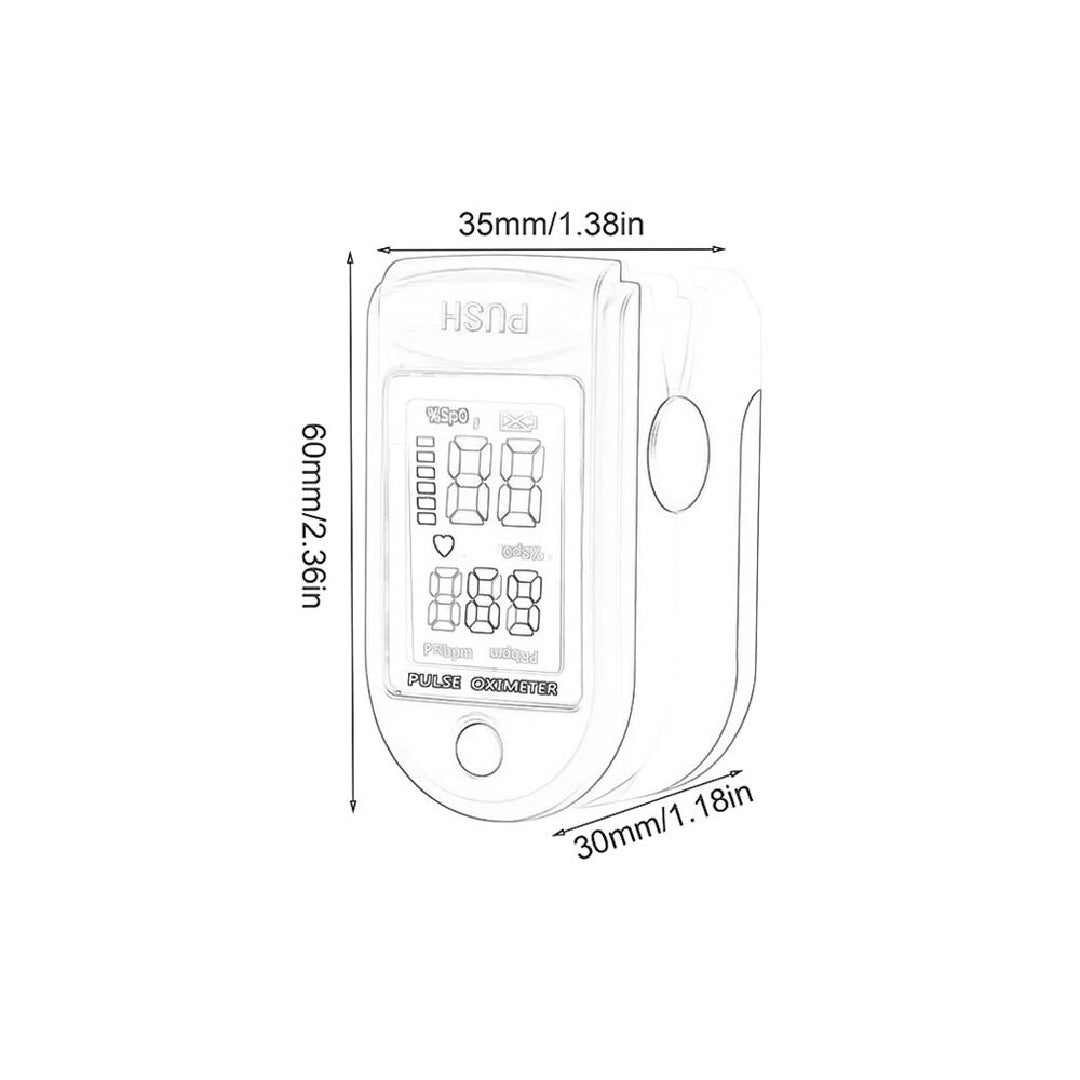 Digital Pulse Oximeter Four-color LED Finger Oximeter Heart Rate Monitor Meter