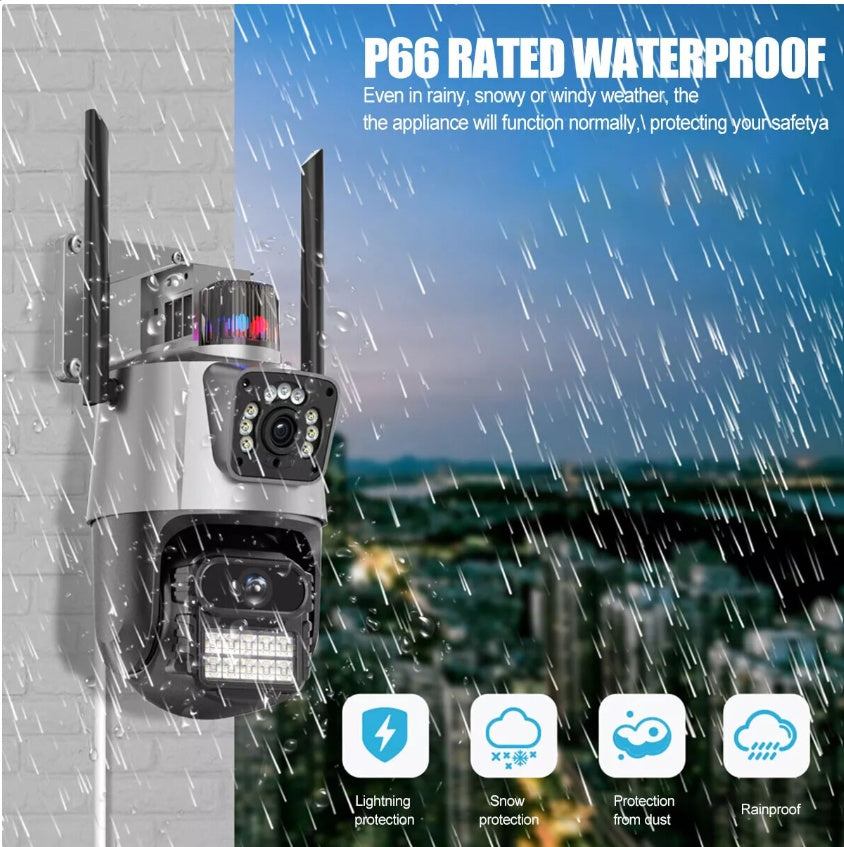 UK 8MP WIFI IP Camera Outdoor - 4K PTZ CCTV Smart Home Security IR Night Vision