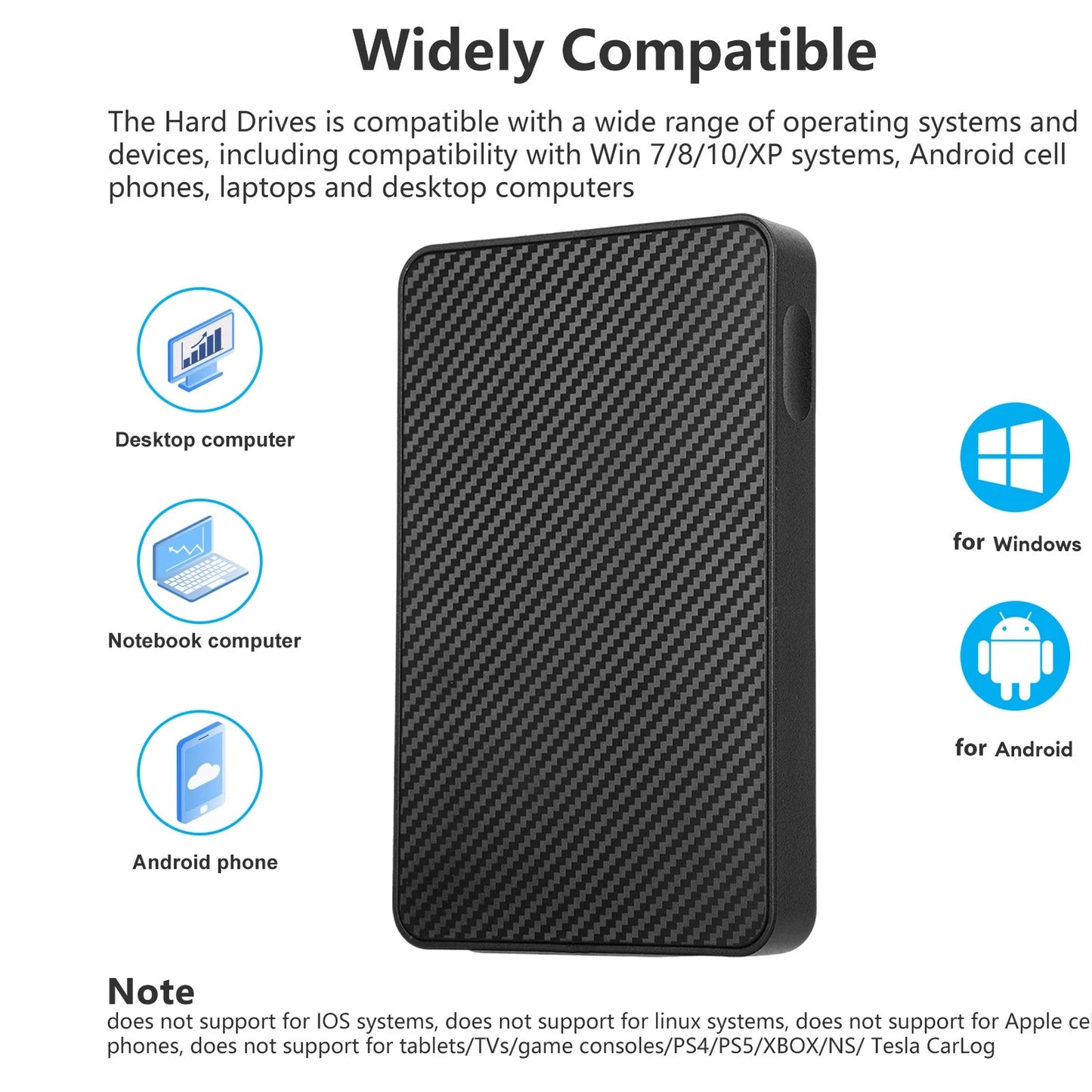 2-4TB 2.5-INCH SATA HARD DISK DRIVE PORTABLE HIGH SPEED USB 3.0 EXTERNAL HDD