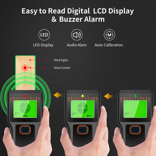 5 In 1 Electric Detector Wall Wood Metal Sensor Wire Stud Finder Cable Scanner