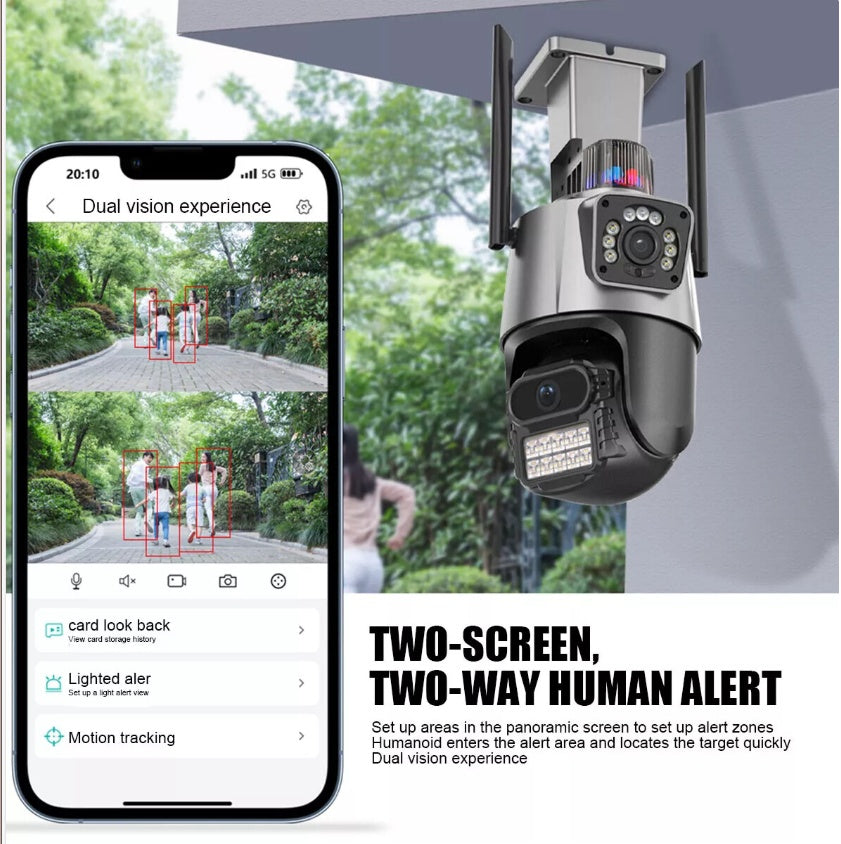UK 8MP WIFI IP Camera Outdoor - 4K PTZ CCTV Smart Home Security IR Night Vision