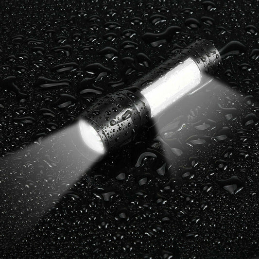 Mini Flashlight LED COB Torch Rechargeable High Lumens Zoomable Adjustable Focus Camping Light 3 Modes For Outdoor Waterproof